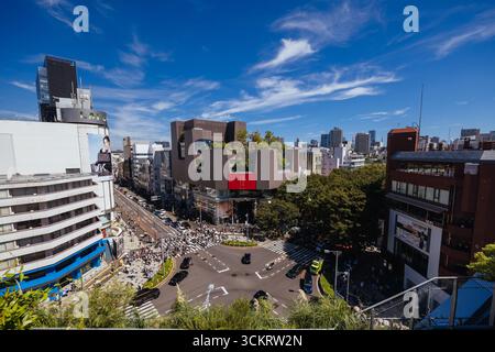TOKYO, JAPON - 15 SEPTEMBRE 2024 - la vue de Tokyu Plaza Omotesando 'OMOKADO' depuis Tokyu Plaza Harajuku 'HARAKADO' dans le centre de Tokyo, Japon Banque D'Images