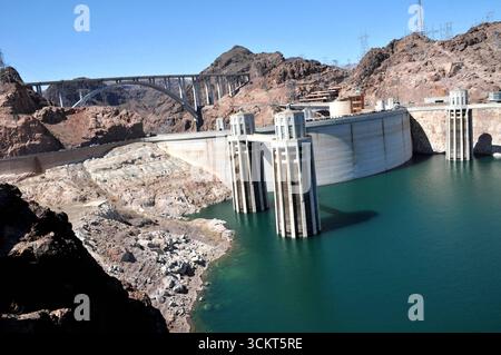 Vue du mGreat monament et de la conception classique et du travail de Amrican Brains Hoover Dam 1941-1935 / Nevada /Arizona/USA / 07 septembre 2019 / photo. Francis Joseph Dean/Dean Pictures/non destiné à un usage commercial Banque D'Images