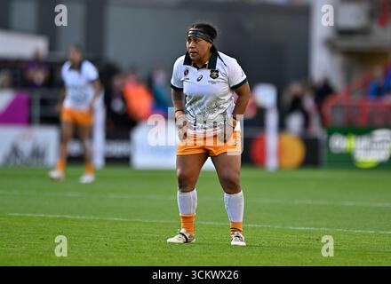 Bristol, Royaume-Uni. 13 septembre 2025. Coupe du monde de rugby pour femme. Canada V Australie. Stade Ashton Gate. Bristol. Lydia Kavoa (Australie) lors du match de rugby Canada V Australia Womens World Cup Quarter final 2. Crédit : Sport in Pictures/Alamy Live News Banque D'Images