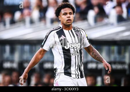 Turin, Italie. 13 septembre 2025. Weston MCKENNIE de la Juventus lors du championnat italien Serie A match de football entre la Juventus FC et le FC Internazionale le 13 septembre 2025 au stade Allianz de Turin, Italie - photo Alberto Gandolfo/Matthieu Mirville/DPPI crédit : DPPI Media/Alamy Live News Banque D'Images