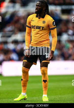 Newcastle, Royaume-Uni. 13 septembre 2025. Santiago Bueno des Wolverhampton Wanderers lors du premier League match Newcastle United vs Wolverhampton Wanderers au James's Park, Newcastle, Royaume-Uni, 13 septembre 2025 (photo Richard Bierton/News images) à Newcastle, Royaume-Uni le 13/09/2025. (Photo de Richard Bierton/News images/SIPA USA) crédit : SIPA USA/Alamy Live News Banque D'Images