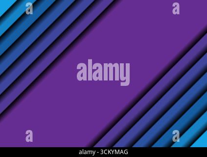 Fond abstrait rayé d'entreprise bleu et violet. Conception vectorielle Illustration de Vecteur