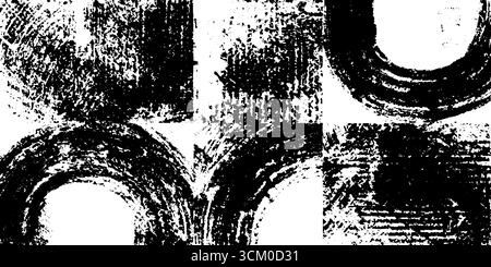 Grille TIC tac toe sans couture avec lignes esquissées pour un design créatif et des effets de superposition. Illustration de Vecteur