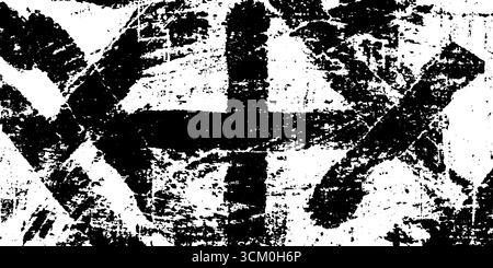 Grille d'orteil TIC tac sans couture avec texture grunge esquissée pour la conception graphique. Illustration de Vecteur