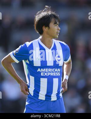 Bournemouth, Royaume-Uni. 13 septembre 2025. Bournemouth, Angleterre, 13 septembre 2025 : Kaoru Mitoma de Brighton & Hove Albion lors du match de premier League entre Bournemouth et Brighton au Vitality Stadium de Bournemouth, en Angleterre. Crédit : SPP Sport Press photo. /Alamy Live News Banque D'Images