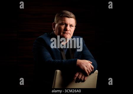 Photo du dossier datée du 05-02-2018 de Ricky Hatton pose pour une photographie. L’ancien champion du monde de boxe Ricky Hatton est décédé à l’âge de 46 ans, l’agence de presse PA comprend. Date d'émission : dimanche 14 septembre 2025. Banque D'Images