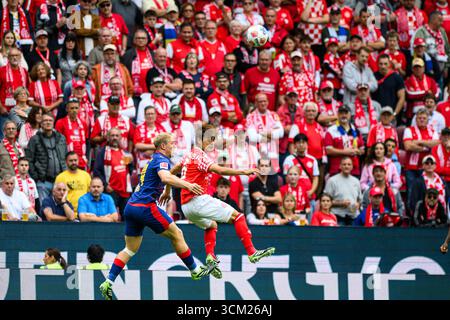 MAINZ, ALLEMAGNE - 13 SEPTEMBRE 2025 : - le match de la Bundesliga 1. FSV Mainz 05 vs RB Leipzig à Mewa Arena. Banque D'Images