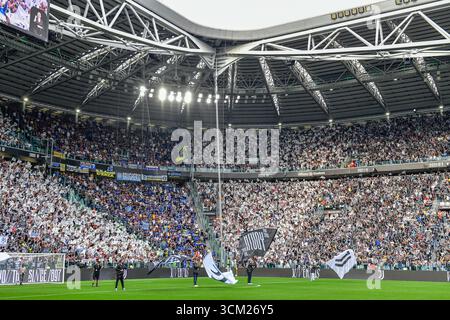 Turin, Italie. 13 septembre 2025. Le stade Allianz vu lors du match de Serie A entre la Juventus et l'Inter à Turin. Crédit : Gonzales photo/Alamy Live News Banque D'Images