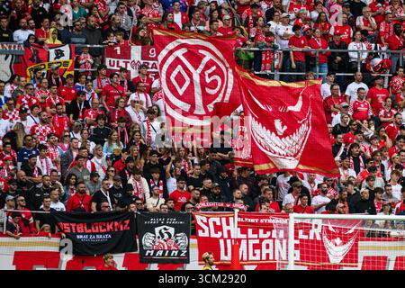 MAINZ, ALLEMAGNE - 13 SEPTEMBRE 2025 : - le match de la Bundesliga 1. FSV Mainz 05 vs RB Leipzig à Mewa Arena. Banque D'Images