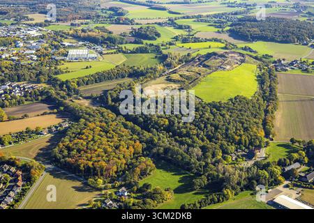 Photo aérienne, décharge Eyller Berg, Gestfeld, Kamp-Lintfort, région de la Ruhr, Rhénanie-du-Nord-Westphalie, Allemagne, DE, décharge, Europe, Eyller-Berg-Strasse, AE Banque D'Images