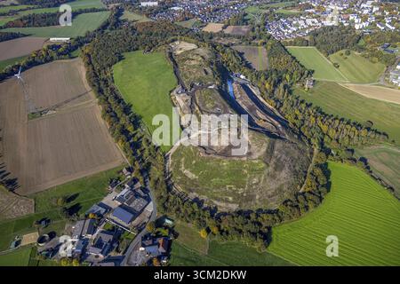 Photo aérienne, décharge Eyller Berg, Gestfeld, Kamp-Lintfort, région de la Ruhr, Rhénanie-du-Nord-Westphalie, Allemagne, DE, décharge, Europe, Eyller-Berg-Strasse, AE Banque D'Images