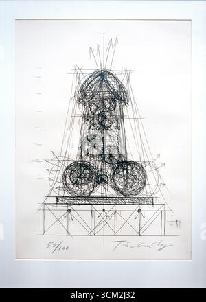 Expositions de l'exposition Jean Tinguely au Stedelijk Museum Amsterdam, 2016 Banque D'Images