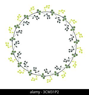 Cadre décoratif vectoriel fabriqué à partir de feuilles d'automne. Illustration de Vecteur