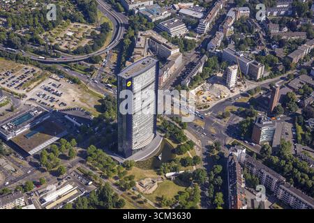 Vue aérienne, Arag tour et démolition d'immeubles de bureaux à Moersenbroicher EI à Sankt-Franziskus-Strasse, Duesseltal, Duesseldorf, Rhénanie, Nort Banque D'Images