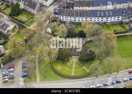 Vue aérienne, forteresse Bastei am Westring, Rees, Bas-Rhin, Rhénanie du Nord-Westphalie, Allemagne, DE, Europe, vue aérienne, photographie aérienne, phot aérien Banque D'Images