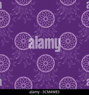 Silhouettes Magic symboles Seamless pattern, avec des éléments magiques tels que serpent, oeil, cartes de tarot, main, crâne, potion, lune, papillon, champignons, st Illustration de Vecteur