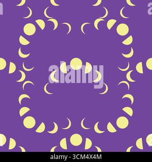 Silhouettes Magic symboles Seamless pattern, avec des éléments magiques tels que serpent, oeil, cartes de tarot, main, crâne, potion, lune, papillon, champignons, st Illustration de Vecteur