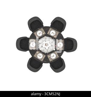 table de dîner de noël en rendu 3d. Banque D'Images