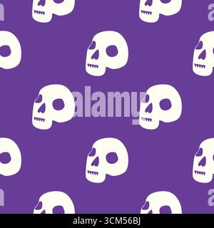 Silhouettes Magic symboles Seamless pattern, avec des éléments magiques tels que serpent, oeil, cartes de tarot, main, crâne, potion, lune, papillon, champignons, st Illustration de Vecteur