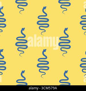 Silhouettes Magic symboles Seamless pattern, avec des éléments magiques tels que serpent, oeil, cartes de tarot, main, crâne, potion, lune, papillon, champignons, st Illustration de Vecteur