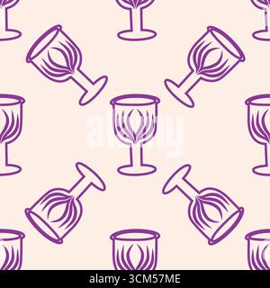 Silhouettes Magic symboles Seamless pattern, avec des éléments magiques tels que serpent, oeil, cartes de tarot, main, crâne, potion, lune, papillon, champignons, st Illustration de Vecteur