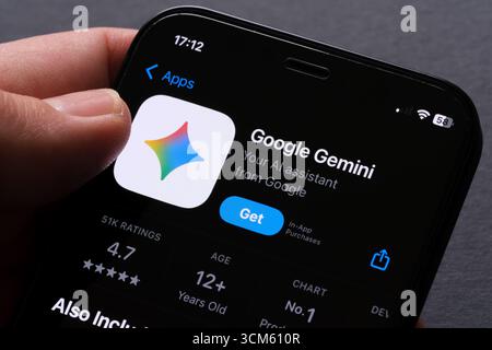 Application Google Gemini Banque D'Images