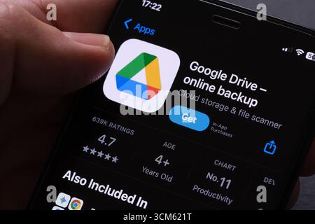 Application Google Drive Banque D'Images