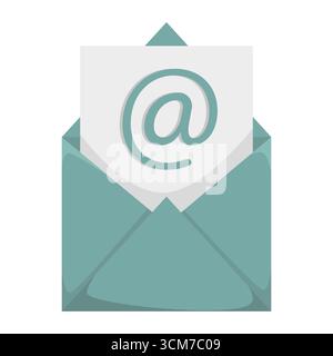 Icône de notification par e-mail. Message vectoriel. À l'illustration de l'autocollant. Symbole graphique moderne. SPE 10. Illustration de Vecteur