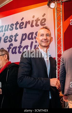 France. 13 septembre 2025. Ian Brossat, sénateur communiste de la ville de Paris, au rassemblement de Fabien Roussel à la Fête de l'humanité. - 13/09/2025 - France/Ile-de-France (région) - Olivier Donnars/le Pictorium crédit : LE PICTORIUM/Alamy Live News Banque D'Images