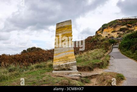 La sculpture géologique de Hengistbury Head Christchurch près de Bournemouth , sur le bord du Dorset et du Hampshire avec la New Forest à proximité Banque D'Images