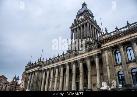 L'hôtel de ville de Leeds est un bâtiment municipal du XIXe siècle Banque D'Images