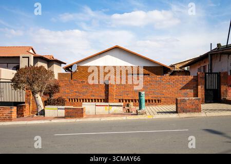 Nelson Mandela's House - une maison historique à Soweto, symbole de la lutte contre l'apartheid. Banque D'Images