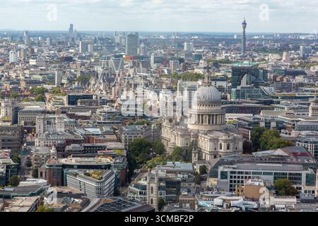 Horizon de Londres avec la cathédrale Saint-Paul, Londres, Royaume-Uni Banque D'Images