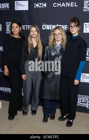 Paris, France. 15 septembre 2025. Valentina Vezzoso, Lilas-Rose Gilbert, Marine Gesber, Clara Pacini assiste à la première du film « la Tour de glace » à la Cinémathèque française le 15 septembre 2025 à Paris. Photo de Nasser Berzane/ABACAPRESS.COM crédit : Abaca Press/Alamy Live News Banque D'Images