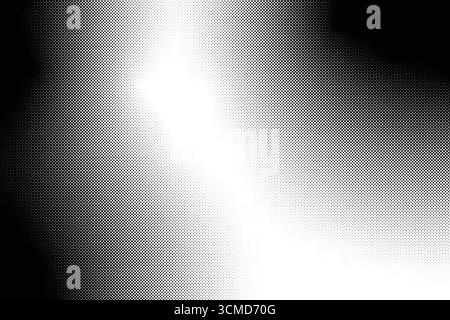 Le motif demi-ton noir et blanc offre un effet dégradé lisse, passant du sombre au clair. Illustration de Vecteur