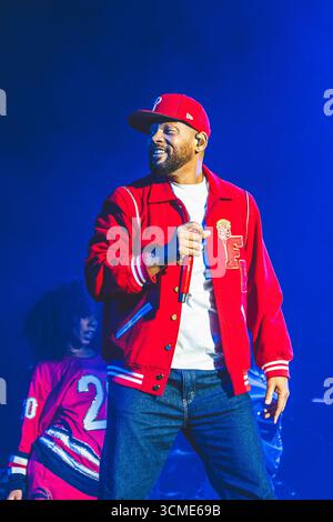 Skanderborg, Danemark. 07 août 2025. Le chanteur, rappeur et acteur américain Will Smith donne un concert live lors du festival de musique danois SmukFest 2025 à Skanderborg. Banque D'Images