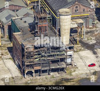 Vue aérienne, CreativRevier, ancienne mine Ost Heinrich Robert, Herringen, Hamm, région de la Ruhr, Rhénanie du Nord-Westphalie, Allemagne, travaux de démolition, constructio Banque D'Images
