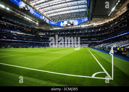 Vue générale lors de la Ligue des Champions de l'UEFA, phase de Ligue, match de football de la journée 1 entre le Real Madrid CF et l'Olympique de Marseille le 16 septembre 2025 au stade Santiago Bernabeu de Madrid, Espagne Banque D'Images