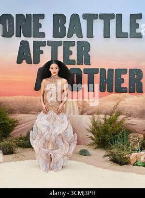 Londres, Royaume-Uni. 16 septembre 2025. Chase Infiniti at One Battle after Another - première londonienne à Odeon luxe Leicester Square, Londres, Royaume-Uni. (Photo de 李世惠/Voir Li/Picture Capital) crédit : Voir Li/Picture Capital/Alamy Live News Banque D'Images