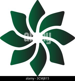 Fleur abs Tack fleur fleur abstrait fleur colorée nature symbole géométrique Illustration de Vecteur