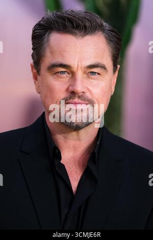 Londres, Royaume-Uni. 16 septembre 2025. Leonardo DiCaprio vu lors de la première londonienne d'une bataille après l'autre. Crédit photo : Julie Edwards./Alamy Live News Banque D'Images