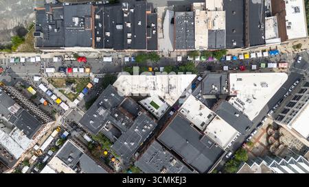 Troy Waterfront Farmers Market, Troy, NY, États-Unis Banque D'Images
