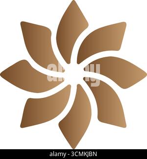 Fleur abs Tack fleur fleur abstrait fleur colorée nature symbole géométrique Illustration de Vecteur