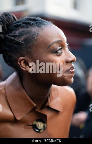 Londres, Royaume-Uni. 16 septembre 2025. Little Simz assiste à la première britannique de « Steve » au Curzon Mayfair. Crédit : SOPA images Limited/Alamy Live News Banque D'Images
