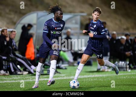 Gentofte, Danemark. 16 septembre 2025. Florian Danho (26) du Randers FC vu lors du match de coupe Oddset Pokalen entre HIK et Randers FC au Gentofte SportsPark à Gentofte. Crédit : Gonzales photo/Alamy Live News Banque D'Images