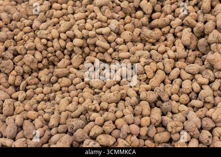 Agrégat léger d'argile expansée. Arrière-plan Banque D'Images