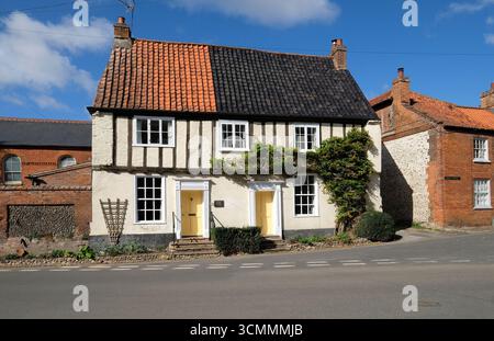 propriété résidentielle jumelée, little walsingham, nord de norfolk, angleterre Banque D'Images