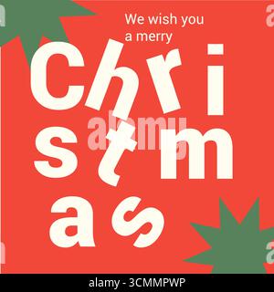Joyeux Noël et bonne année ensemble de cartes de vœux, affiches, couvertures de vacances, arrière-plans de saison souhaits ou Web, médias sociaux, affiche. Illustration de Vecteur