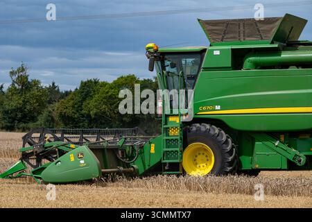 Récolte de blé Wickham Market Suffolk UK Banque D'Images