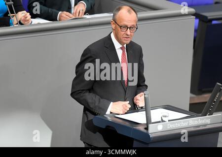 Friedrich Merz dans der 24. Sitzung des 21. Deutschen Bundestages im Reichstagsgebäude. Berlin, 17.09.2025 *** Friedrich Merz à la 24e session du 21 Bundestag allemand dans le bâtiment du Reichstag Berlin, 17 09 2025 Foto :XF.xKernx/xFuturexImagex bundestagssitzung24 5943 Banque D'Images